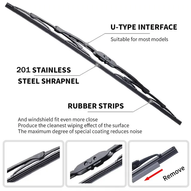 thumbnail image 2 of Universal Car Side Window Wiper Accessories Window Cleaning Tool For Car Water Mist Removal Wipers Blade 2 of 12