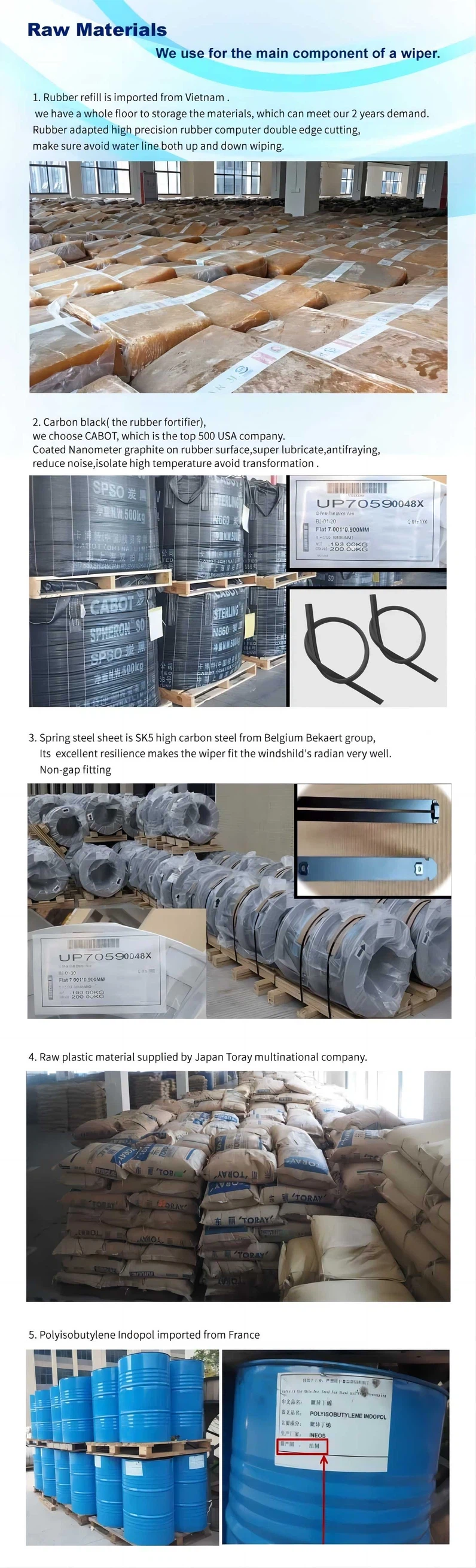 wiper blade metail wiper blade metail