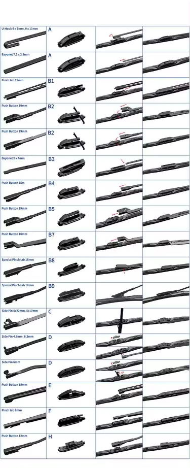 How to fit multi-fit wiper blades How to fit multi-fit wiper blades