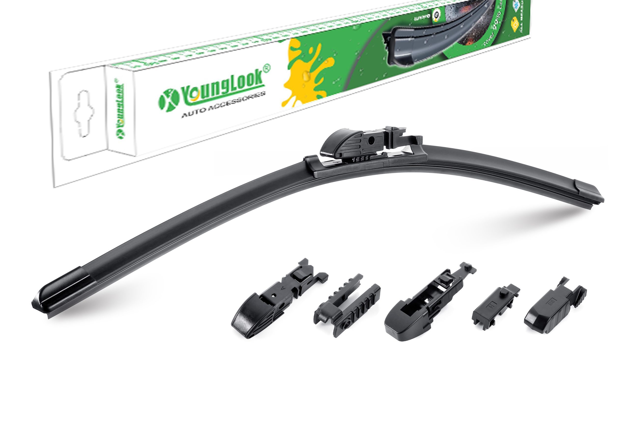 wiper blade with 5 adapters
